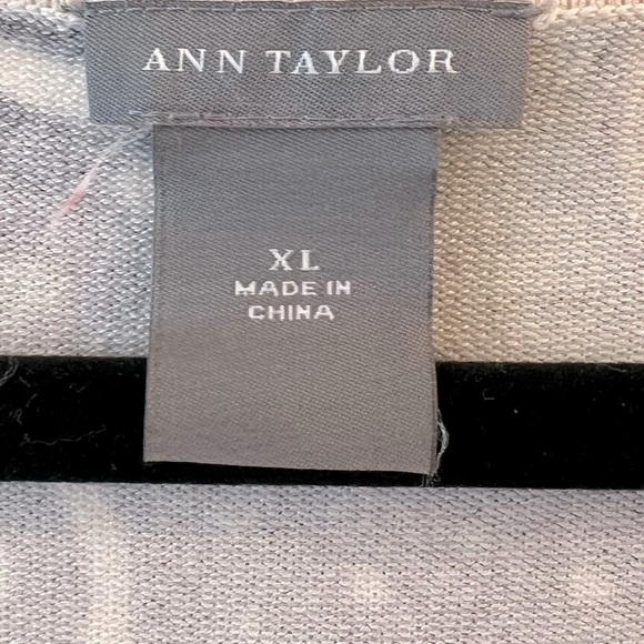 Ann Taylor Cardigan Size XL Paisley Print Green, Brown and Cream Cotton Silk - Picture 5 of 8